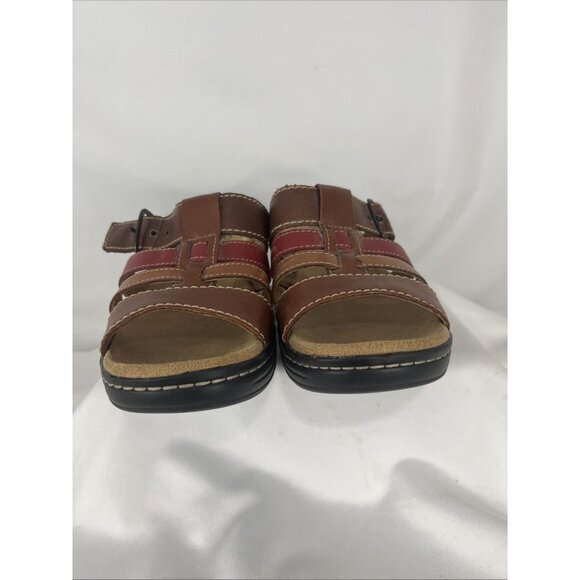 Clarks Leather Step-In Stappy Sandles Womens Size 8 - Picture 5 of 9